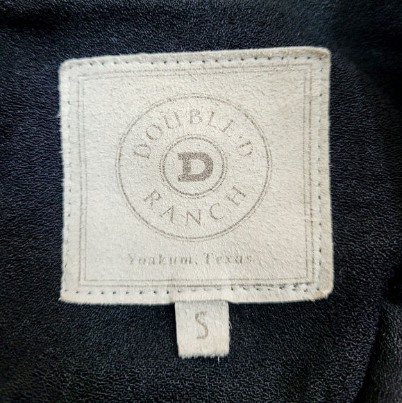 DOUBLE D RANCH Black Button Front Western Cowgirl Shirt Dress Shirtdress S - Picture 2 of 7